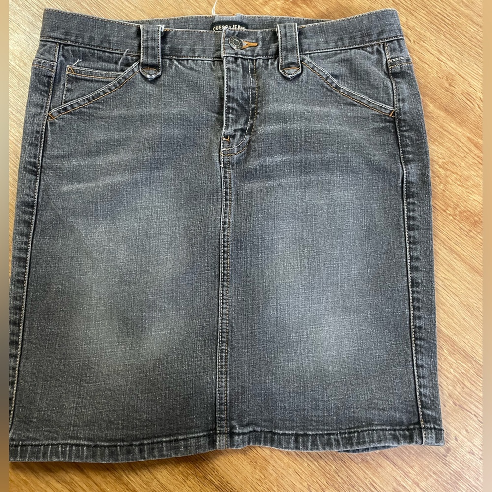 Vintage guess jeans denim gray skirt